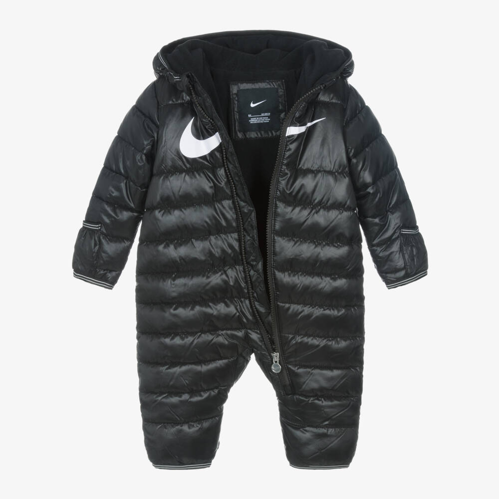 Nike-Boys Black Padded Logo Snow Suit | Childrensalon Outlet