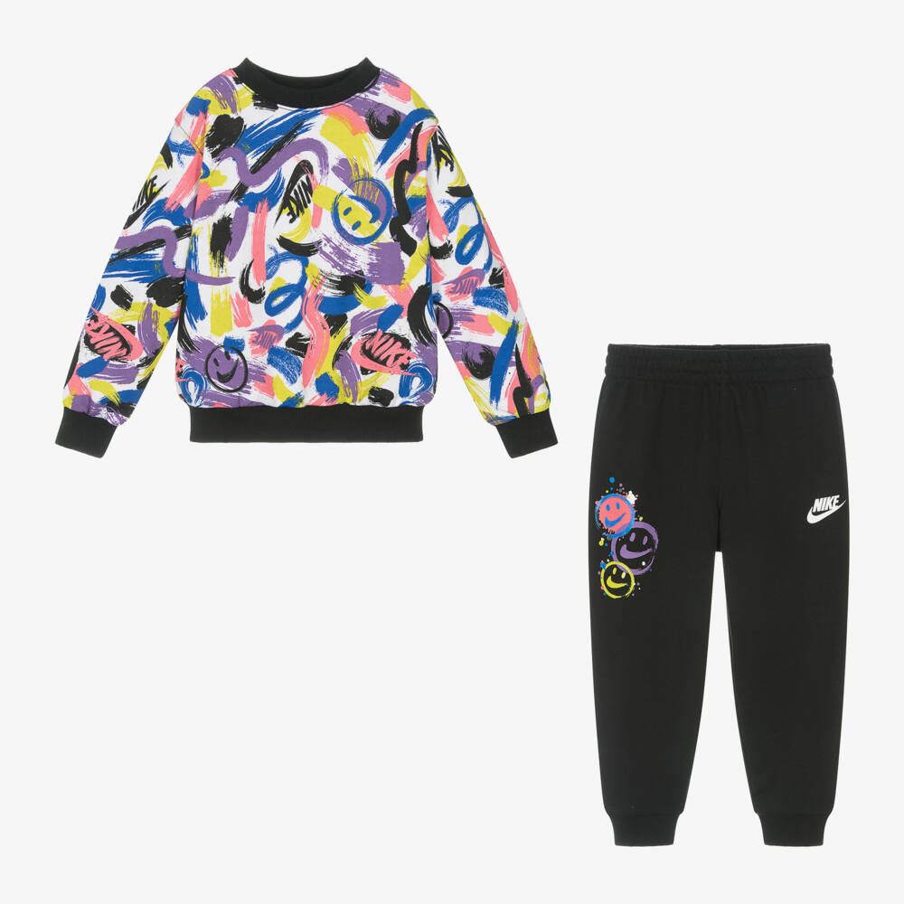 Nike-Boys Black Playful Pattern Set | Childrensalon Outlet