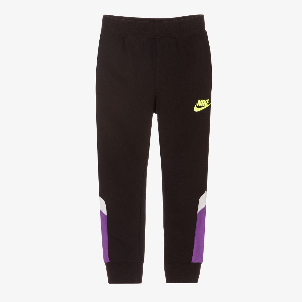 Nike - Jogging noir et violet Garçon | Childrensalon