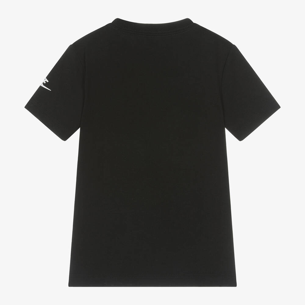 Nike-Boys Black Swoosh T-Shirt | Childrensalon Outlet