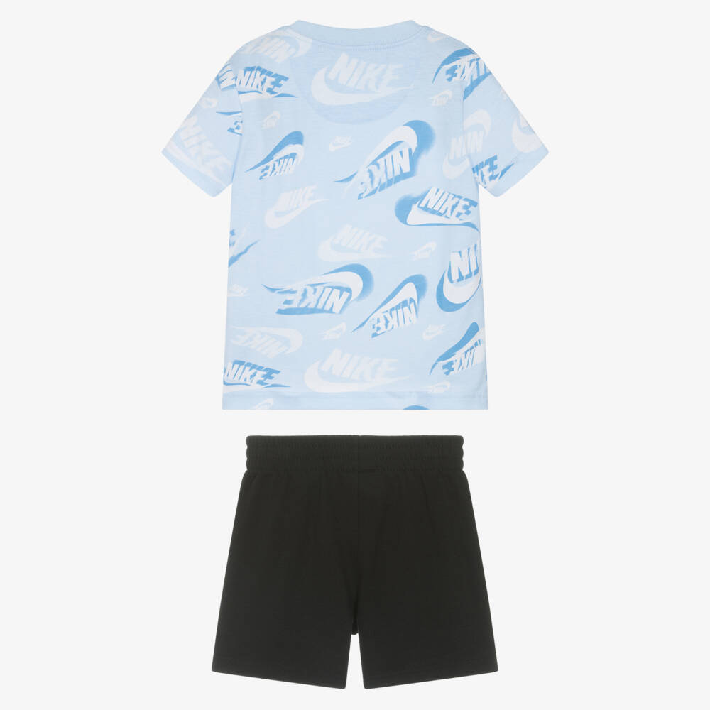 Nike-طقم أولاد أزرق وأسود بشعار | Childrensalon Outlet