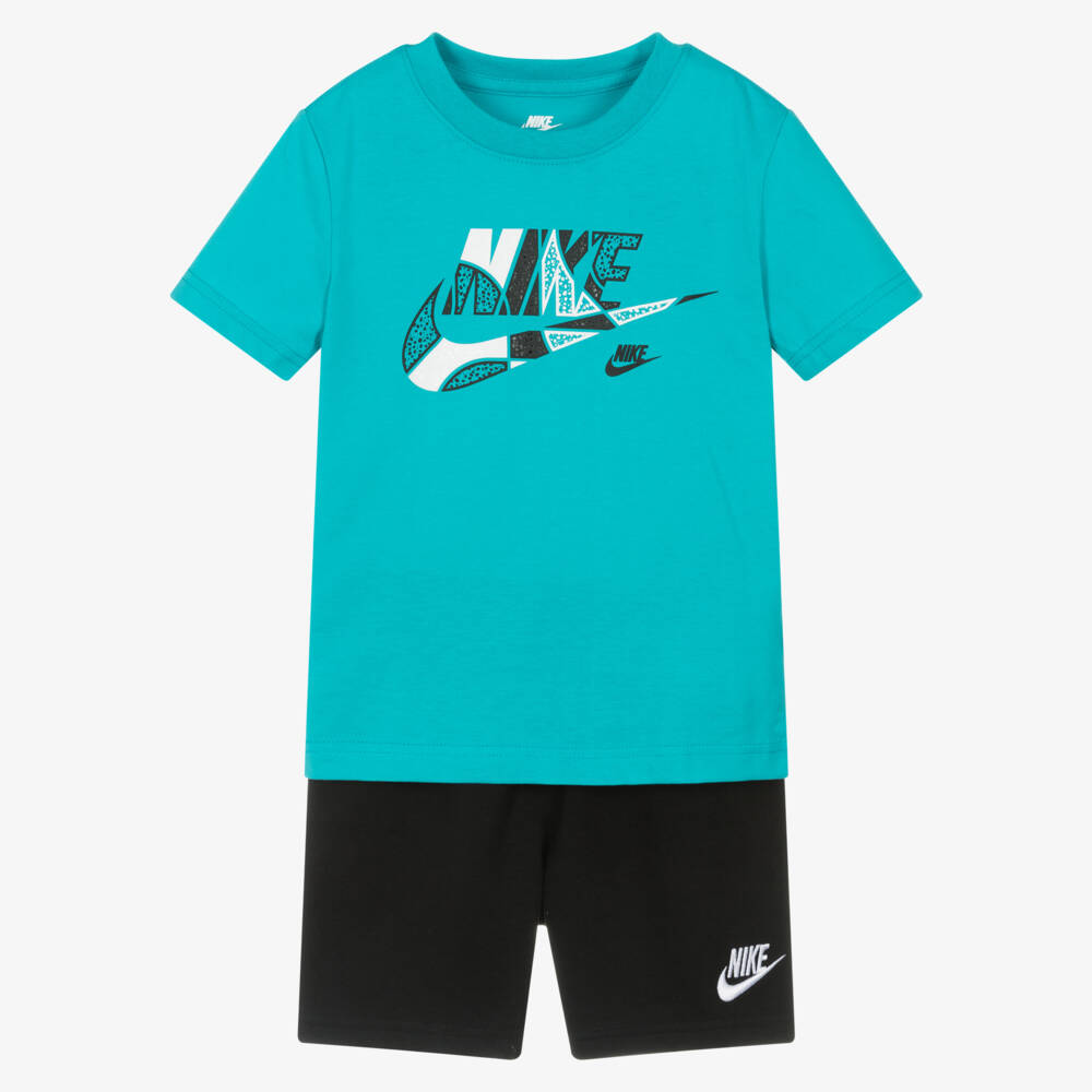 Nike-Boys Blue & Charcoal Logo Set | Childrensalon Outlet