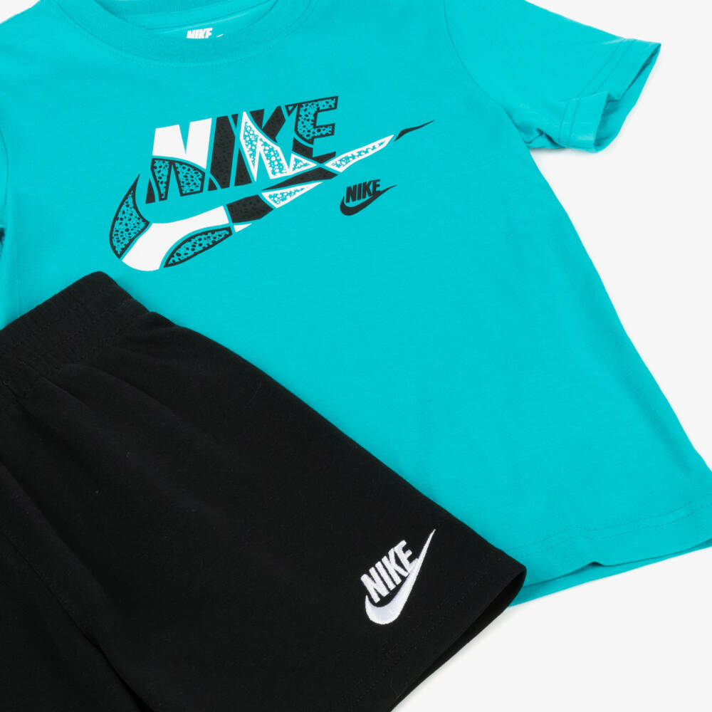 Nike-Boys Blue & Charcoal Logo Set | Childrensalon Outlet