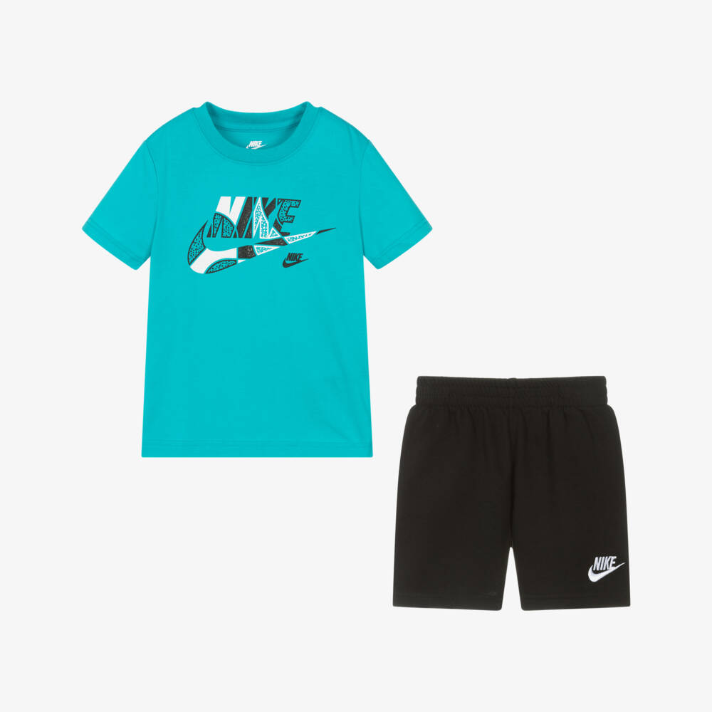 Nike-Boys Blue & Charcoal Logo Set | Childrensalon Outlet