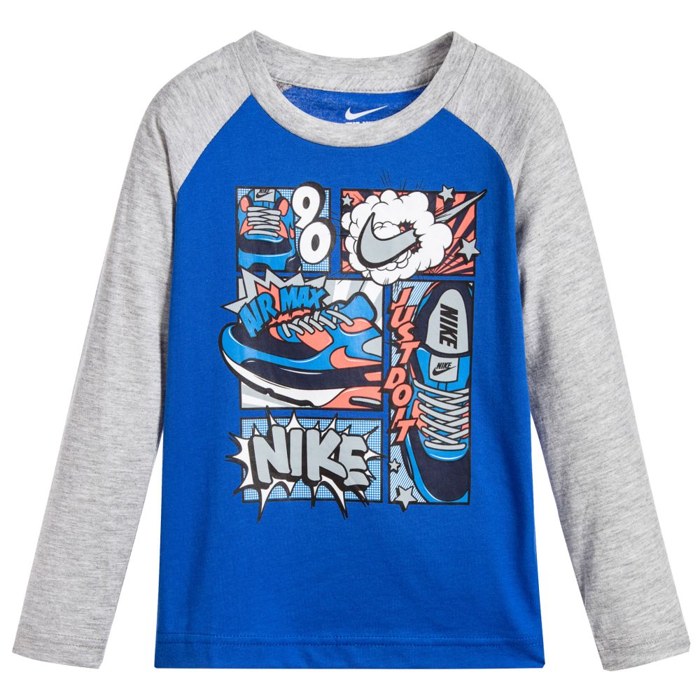 Nike-Boys Blue Comic Top | Childrensalon Outlet