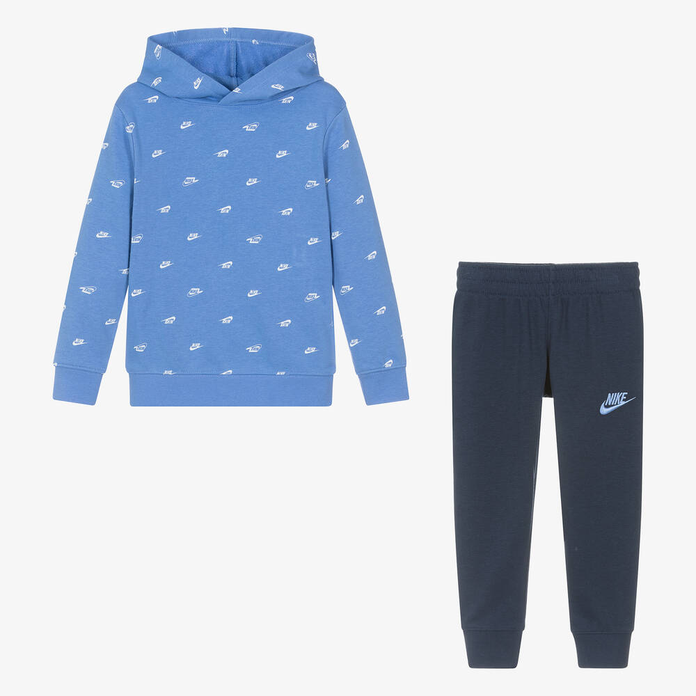 Nike-Сине-голубой спортивный костюм из хлопка | Childrensalon Outlet