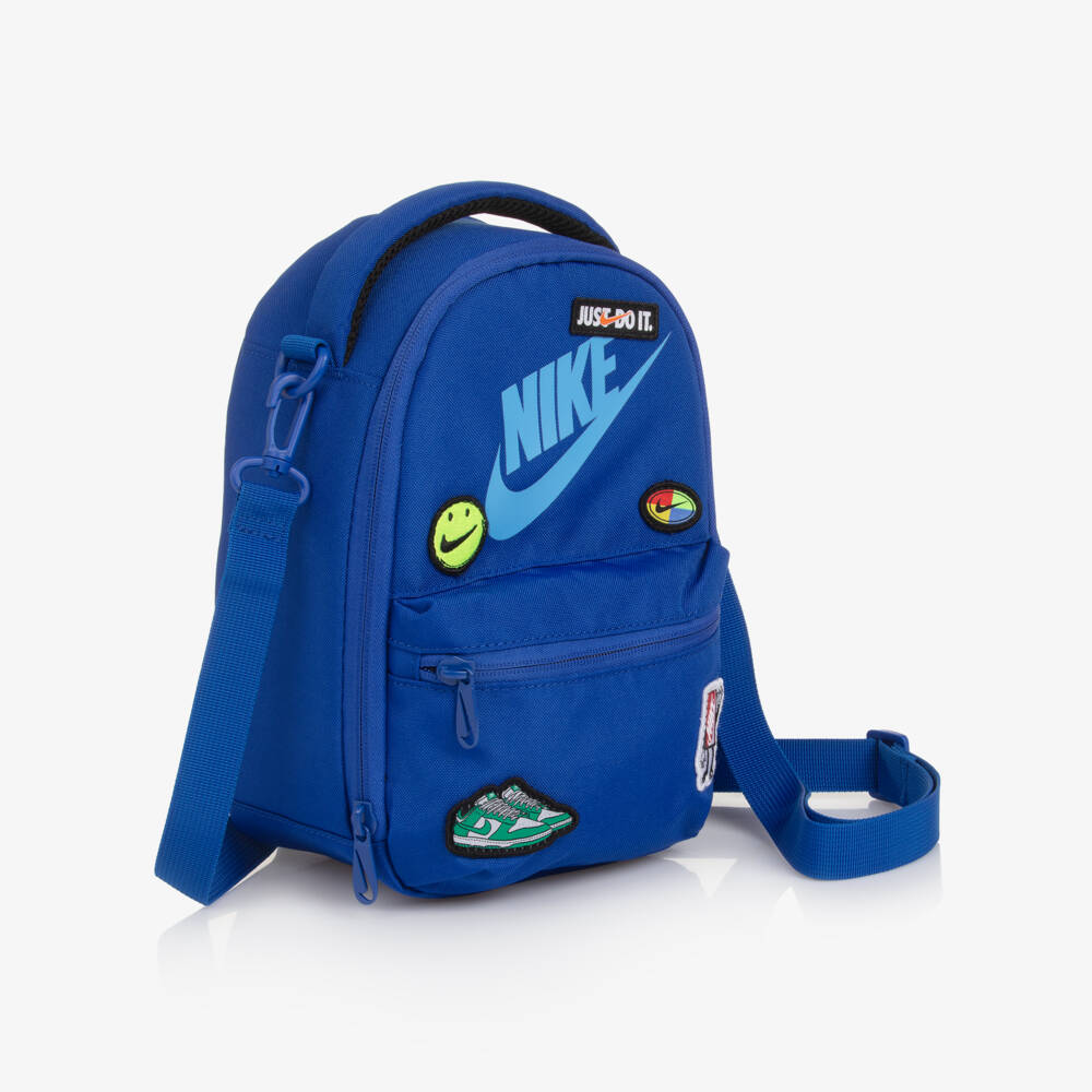 Nike-Boys Blue Logo Patch Lunch Bag (27cm) | Childrensalon Outlet