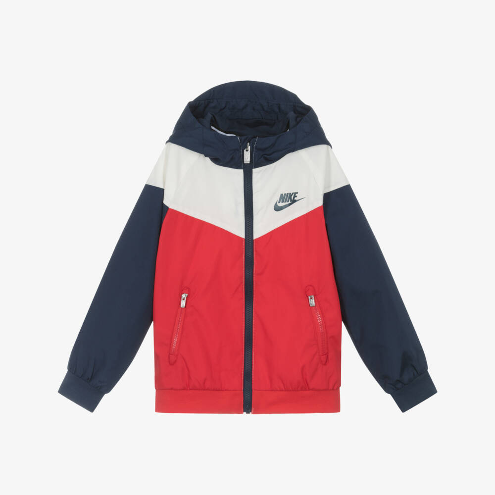 Nike-Boys Blue & Red Colorblock Windbreaker | Childrensalon Outlet