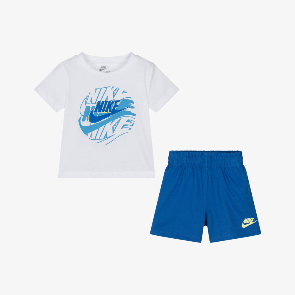 Nike-Boys Blue & White Play Set | Childrensalon Outlet