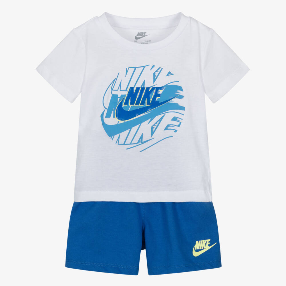 Nike-Boys Blue & White Play Set | Childrensalon Outlet