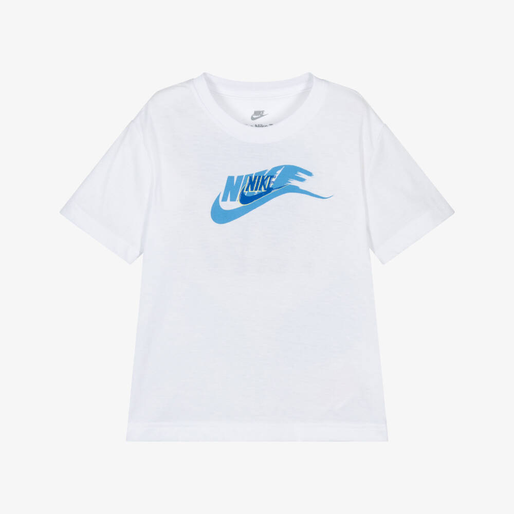 Nike-Boys Classic White Emblem Tee | Childrensalon Outlet