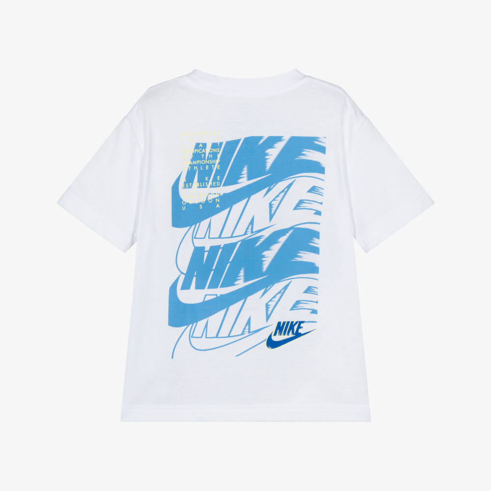 Nike-Boys Classic White Emblem Tee | Childrensalon Outlet