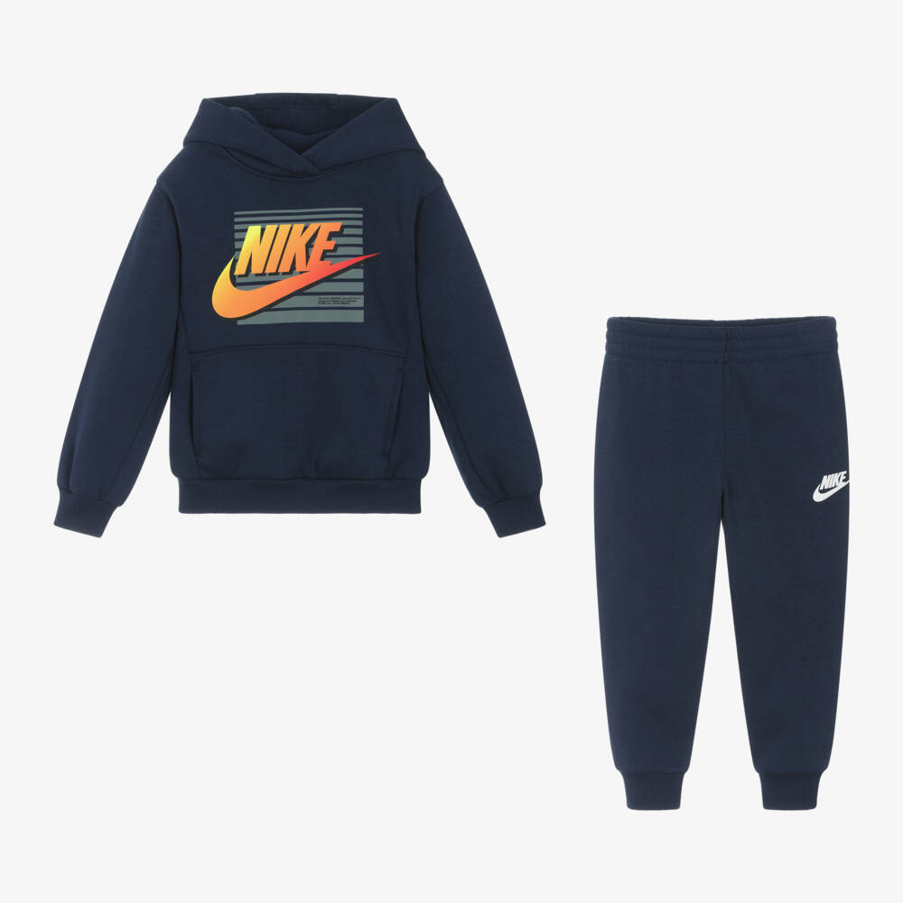 Nike-Boys Deep Blue Hooded Set | Childrensalon Outlet