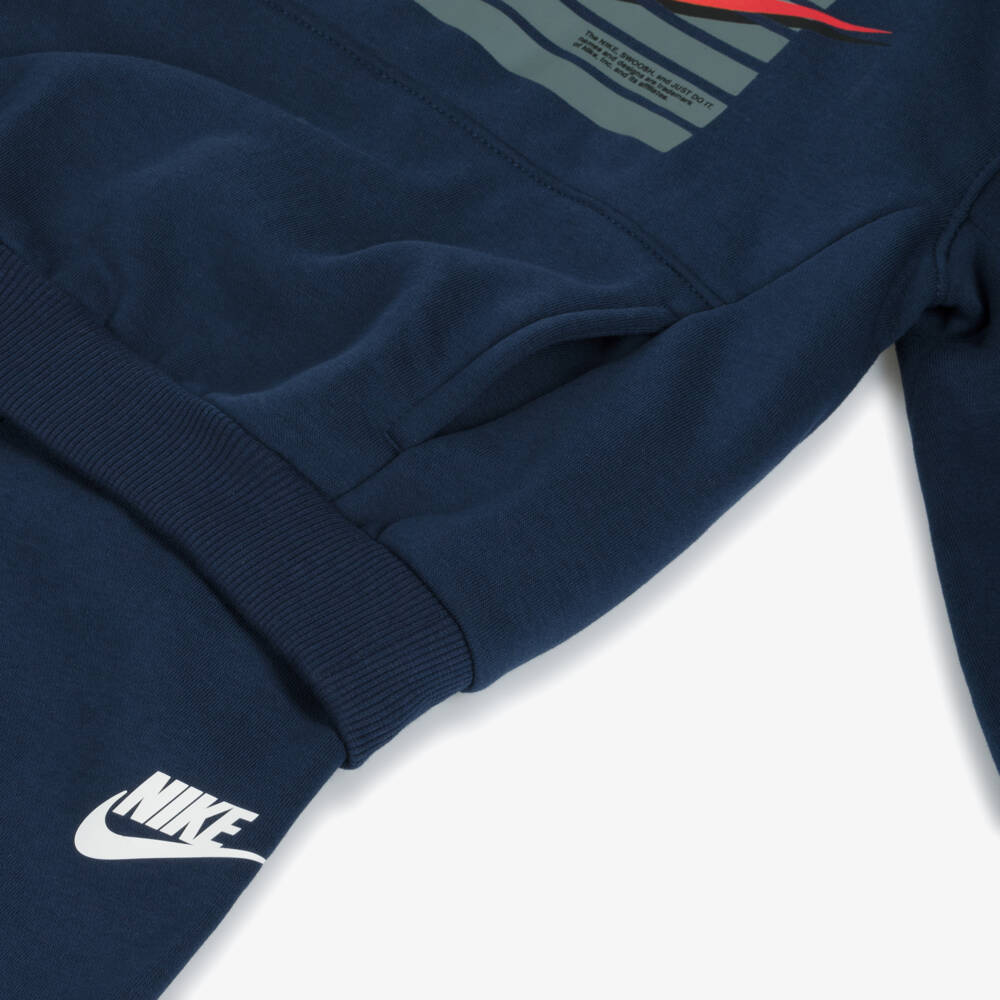 Nike-Boys Deep Blue Hooded Set | Childrensalon Outlet