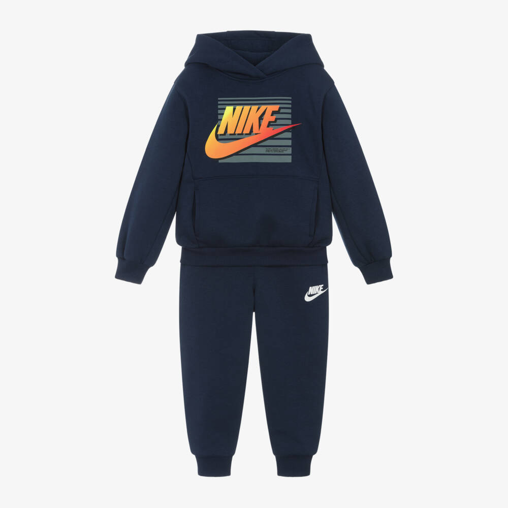 Nike-Boys Deep Blue Hooded Set | Childrensalon Outlet