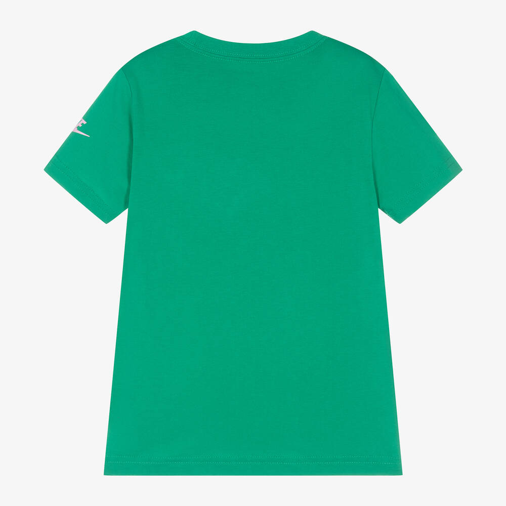 NIKE Boys Green Cotton Just Do It T Shirt