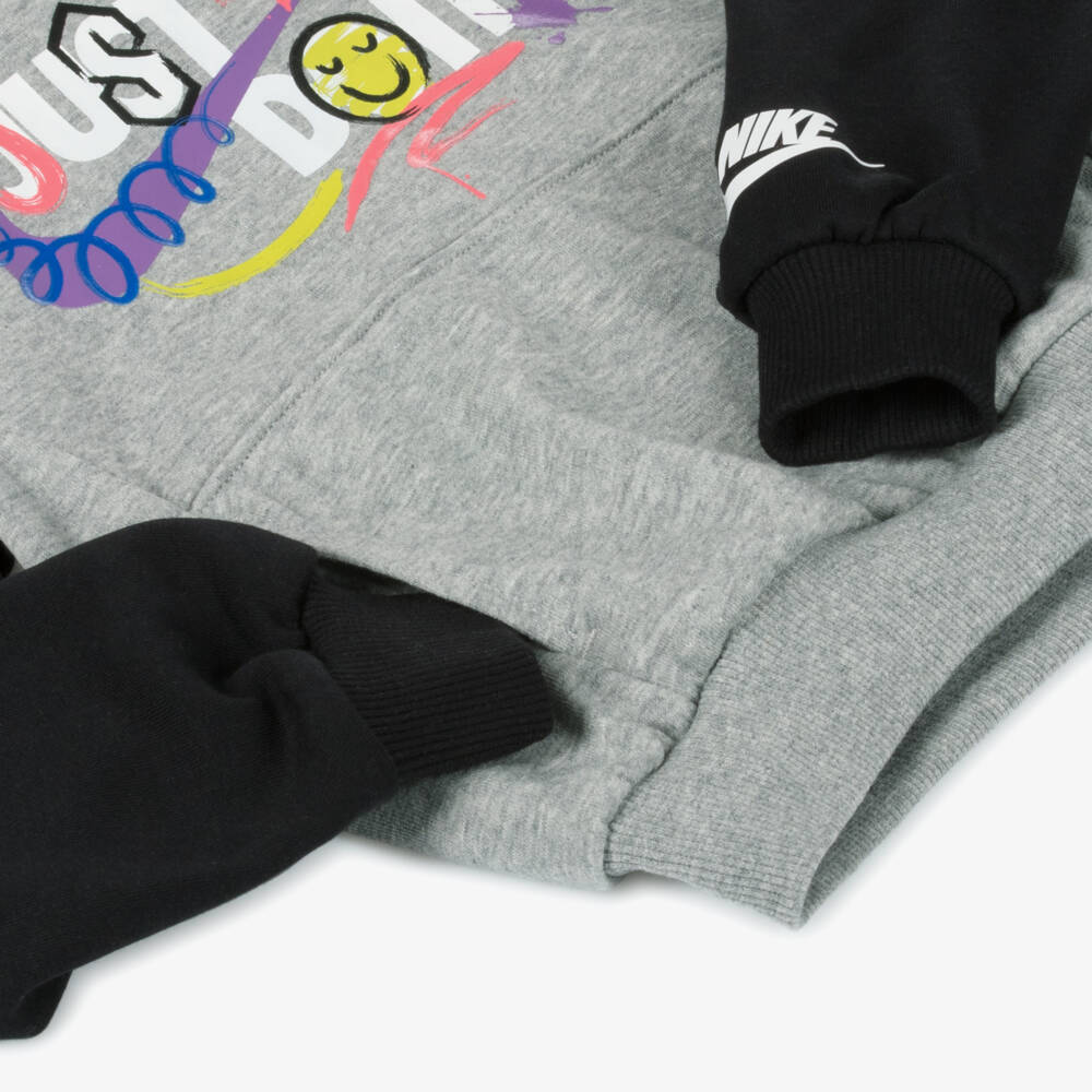 Nike-Boys Grey Logo Hoodie Set | Childrensalon Outlet