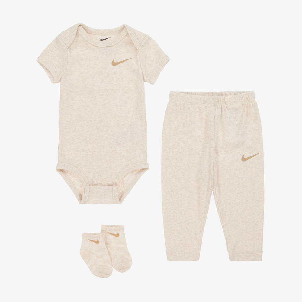 Nike-Boys Ivory Knit Jersey Ensemble | Childrensalon Outlet