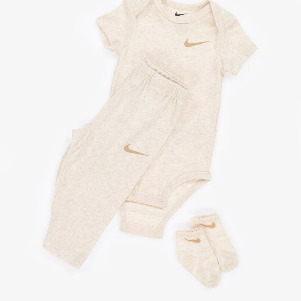 Nike-Boys Ivory Knit Jersey Ensemble | Childrensalon Outlet