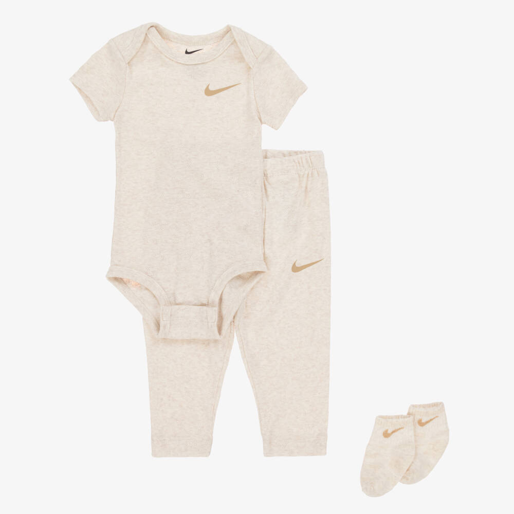 Nike-Boys Ivory Knit Jersey Ensemble | Childrensalon Outlet