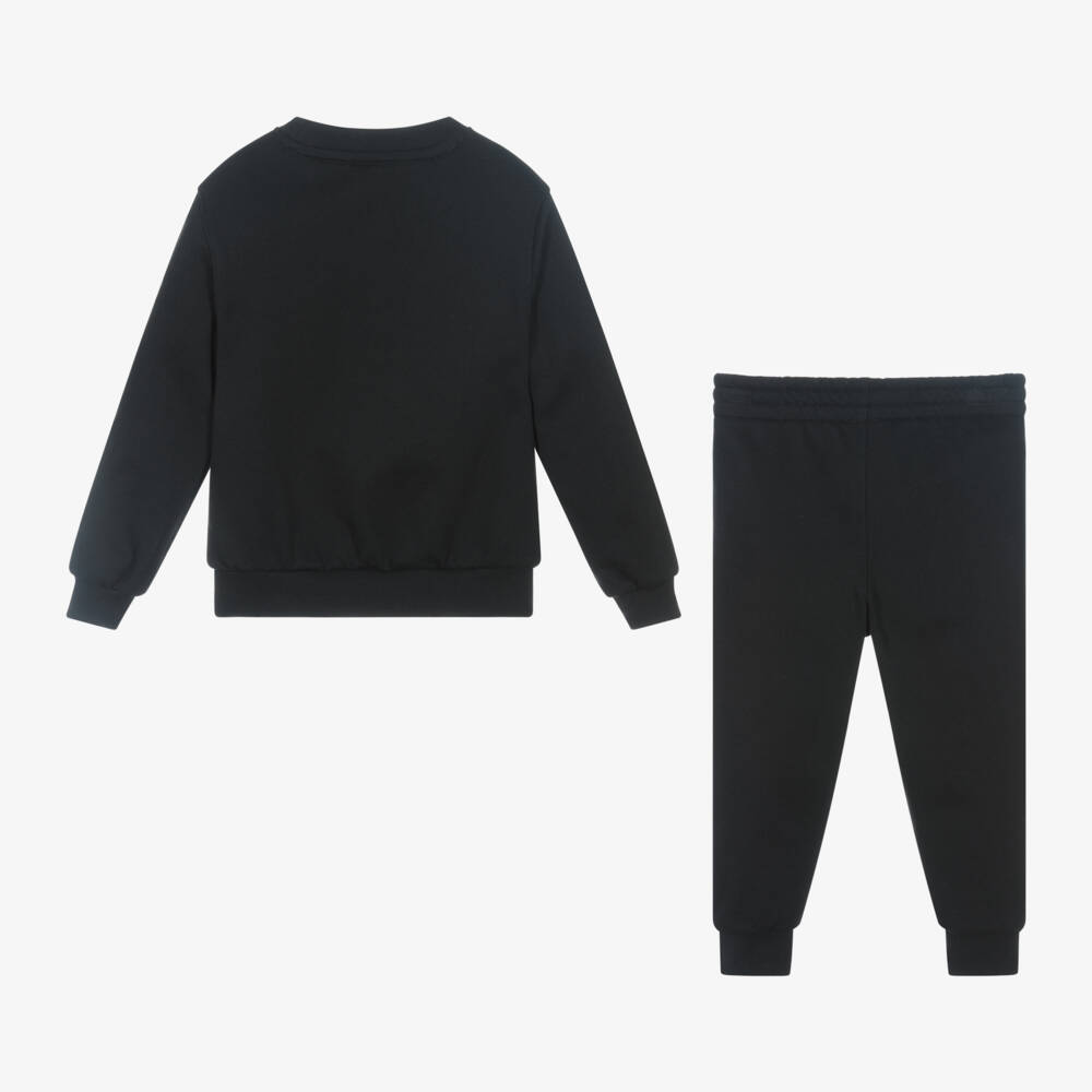 Nike-Boys Jet Black Logo Tracksuit | Childrensalon Outlet