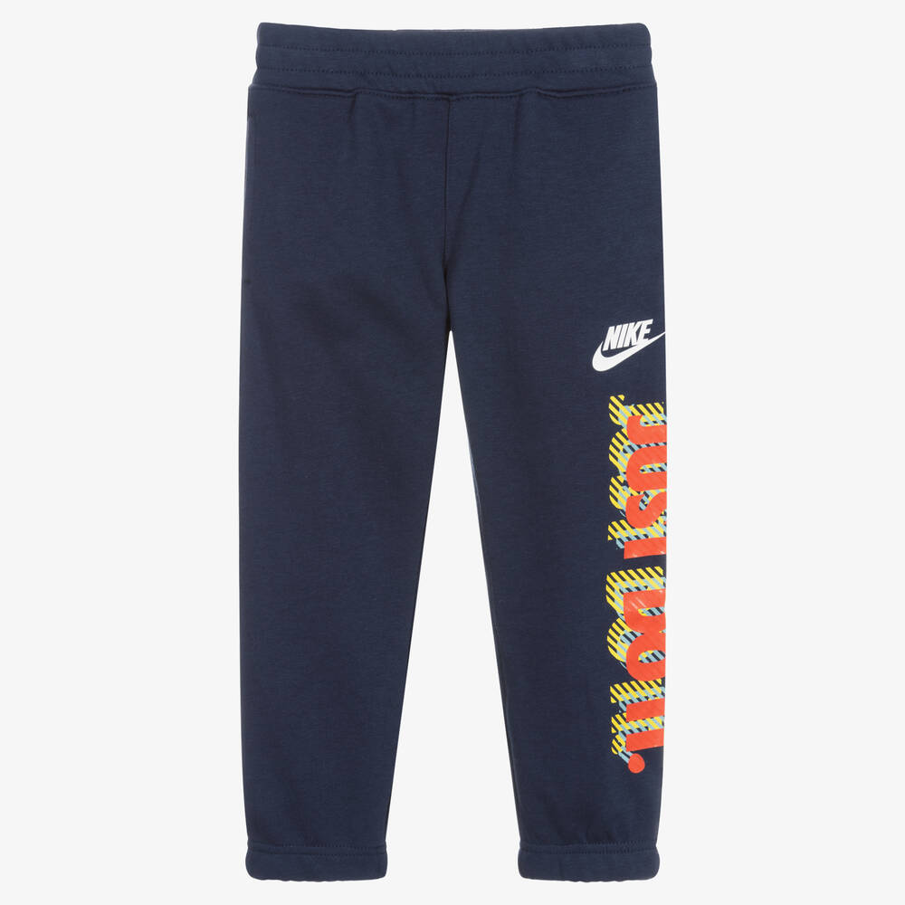 Nike - Boys Navy Blue Logo Joggers | Childrensalon