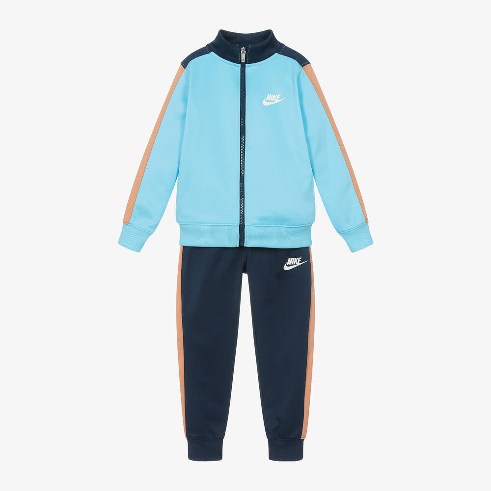 Nike-Boys Navy Blue Swoosh Tracksuit | Childrensalon Outlet