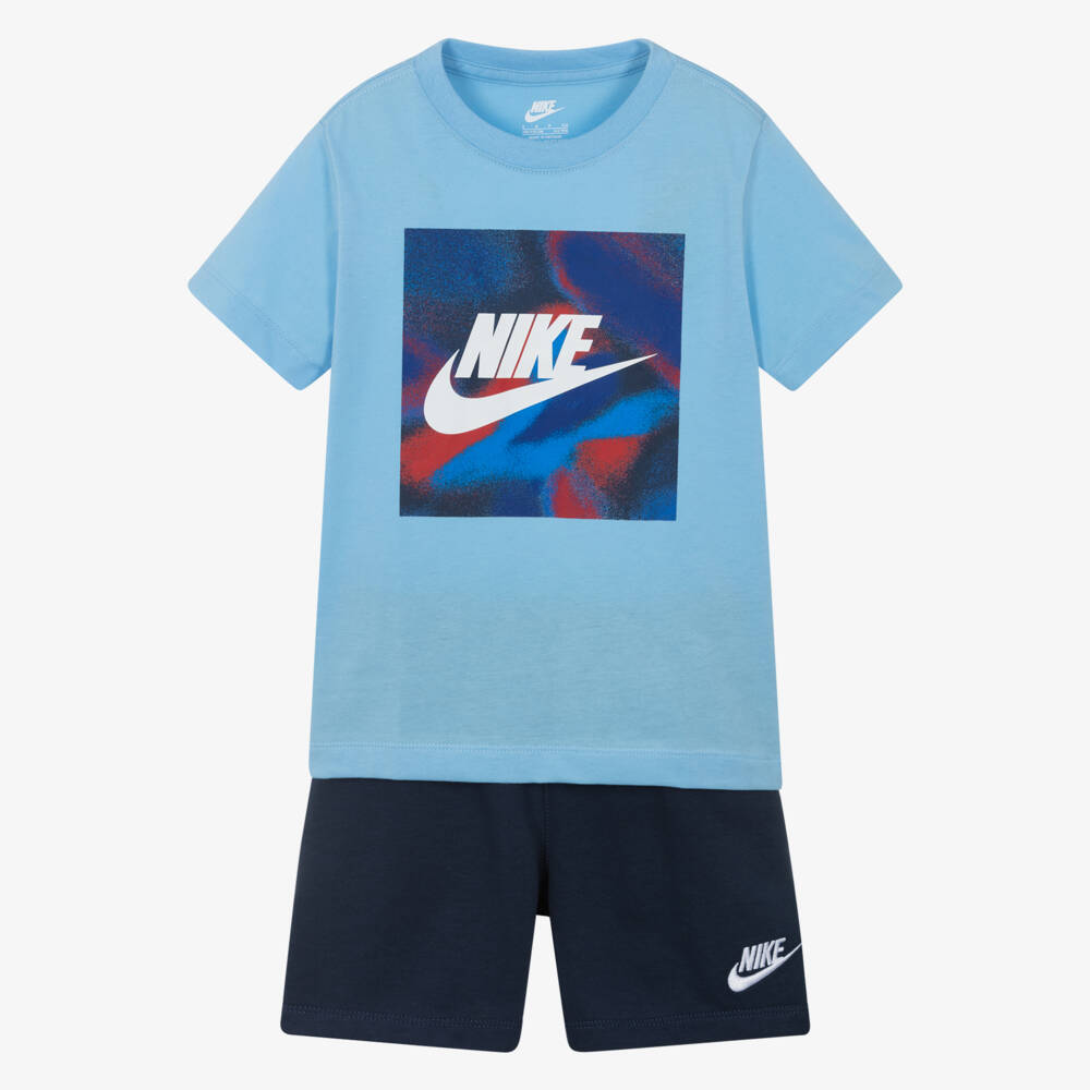 Nike-طقم قطعتين للأولاد بلون كحلي مع شعار | Childrensalon Outlet