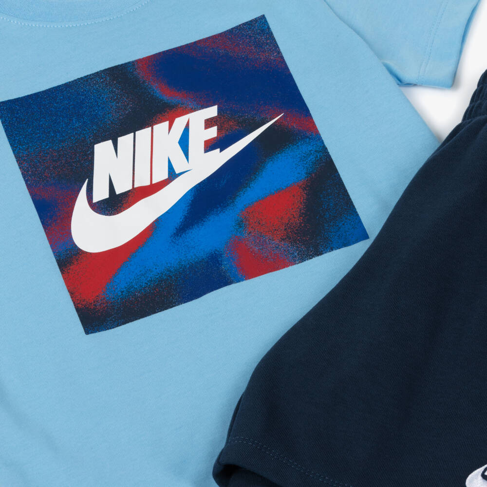 نايك-طقم قطعتين للأولاد بلون كحلي مع شعار | Childrensalon Outlet