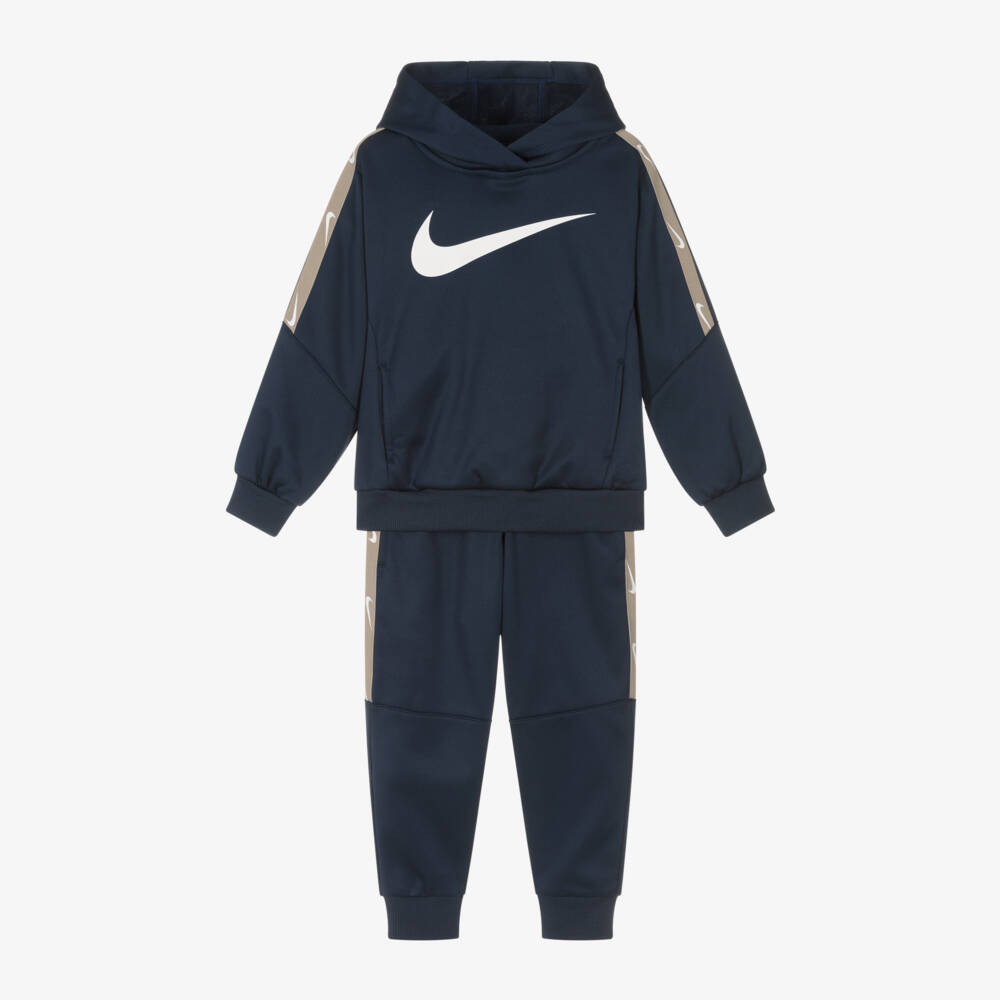 Nike-Boys Navy Signature Tracksuit Set | Childrensalon Outlet