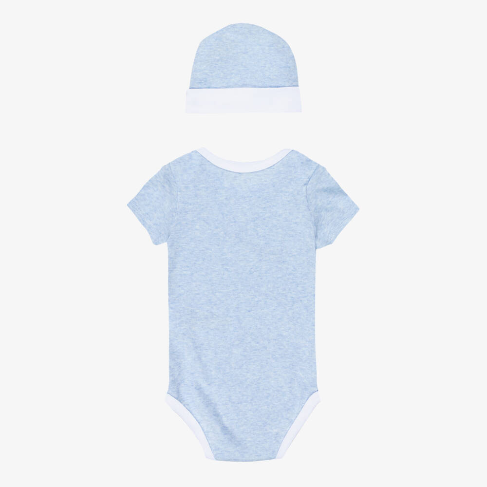 Nike-Boys Pale Blue Cotton Jersey Babysuit Set | Childrensalon Outlet