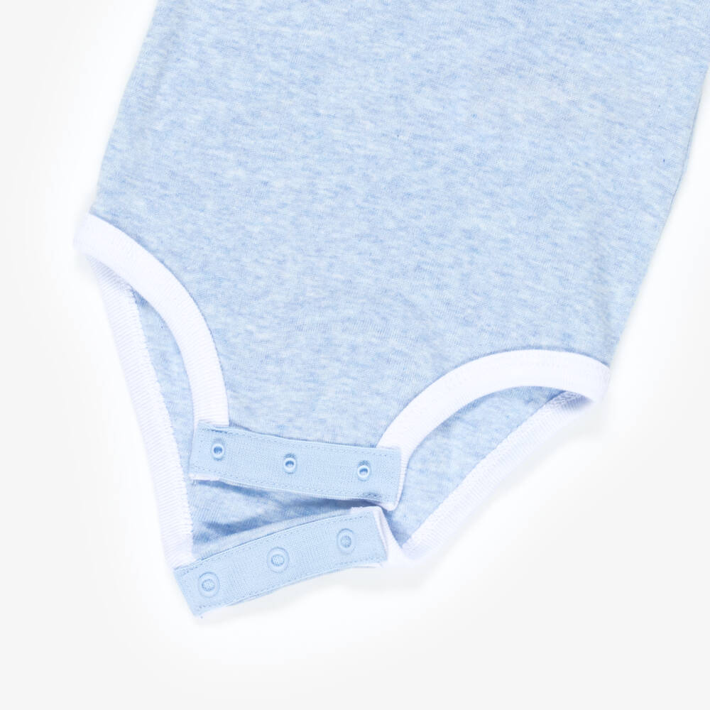 Nike-Boys Pale Blue Cotton Jersey Babysuit Set | Childrensalon Outlet
