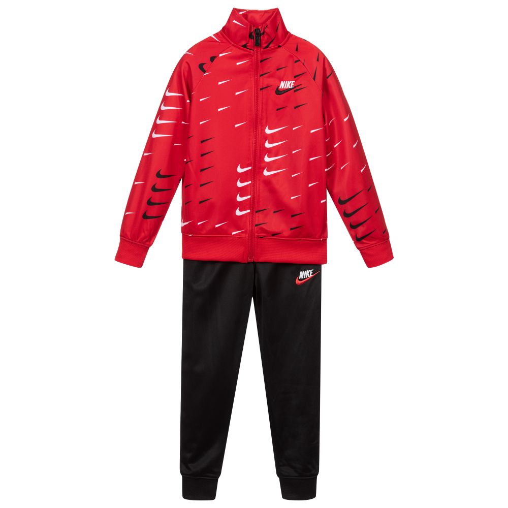 Nike - Trainingsanzug in Rot und Schwarz (J) | Childrensalon