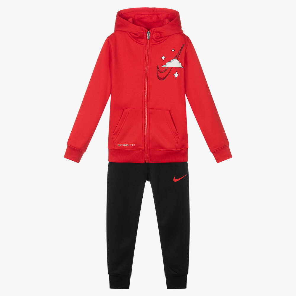 Nike Boys Red Black Tracksuit Childrensalon Outlet