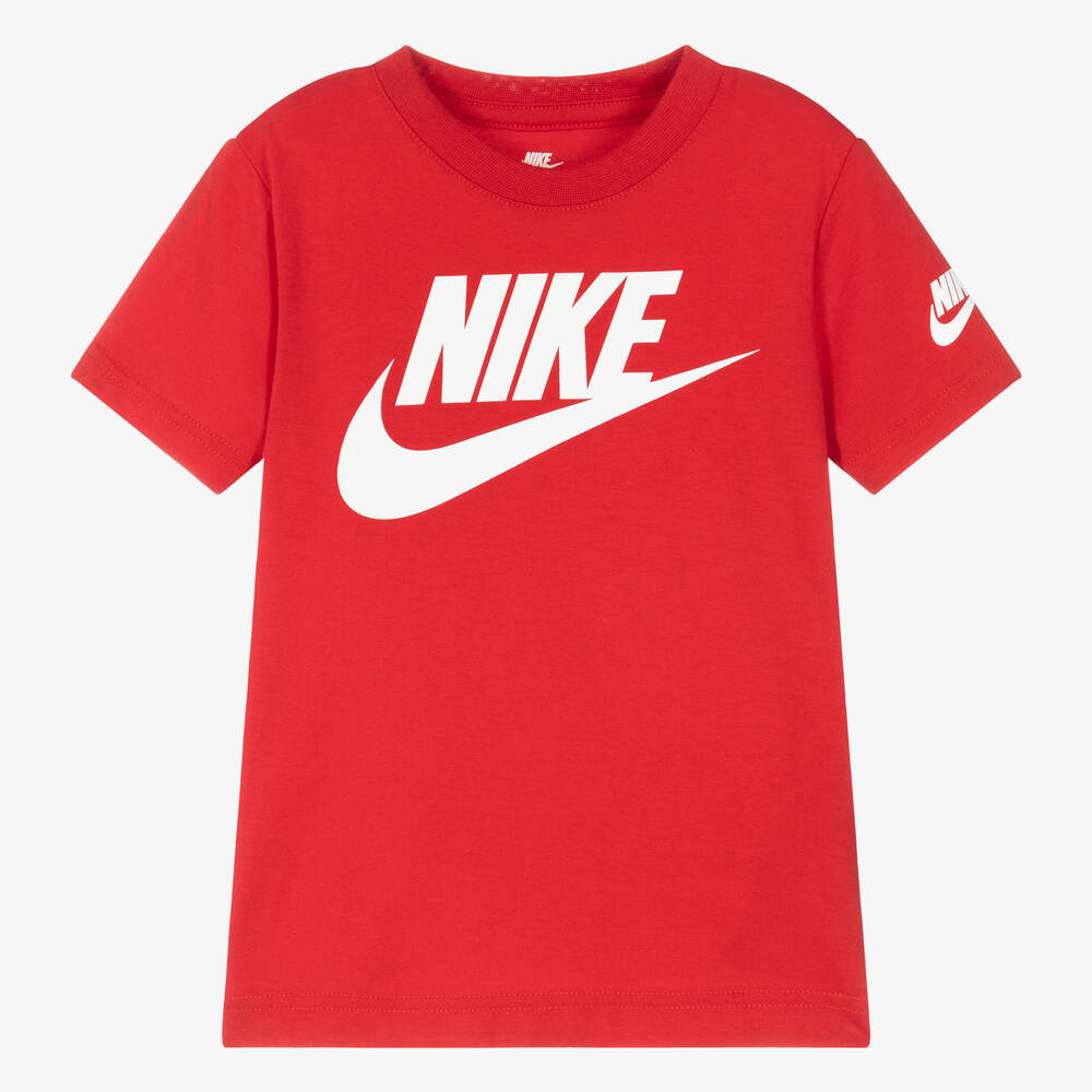Nike - Boys Red Cotton T-Shirt | Childrensalon