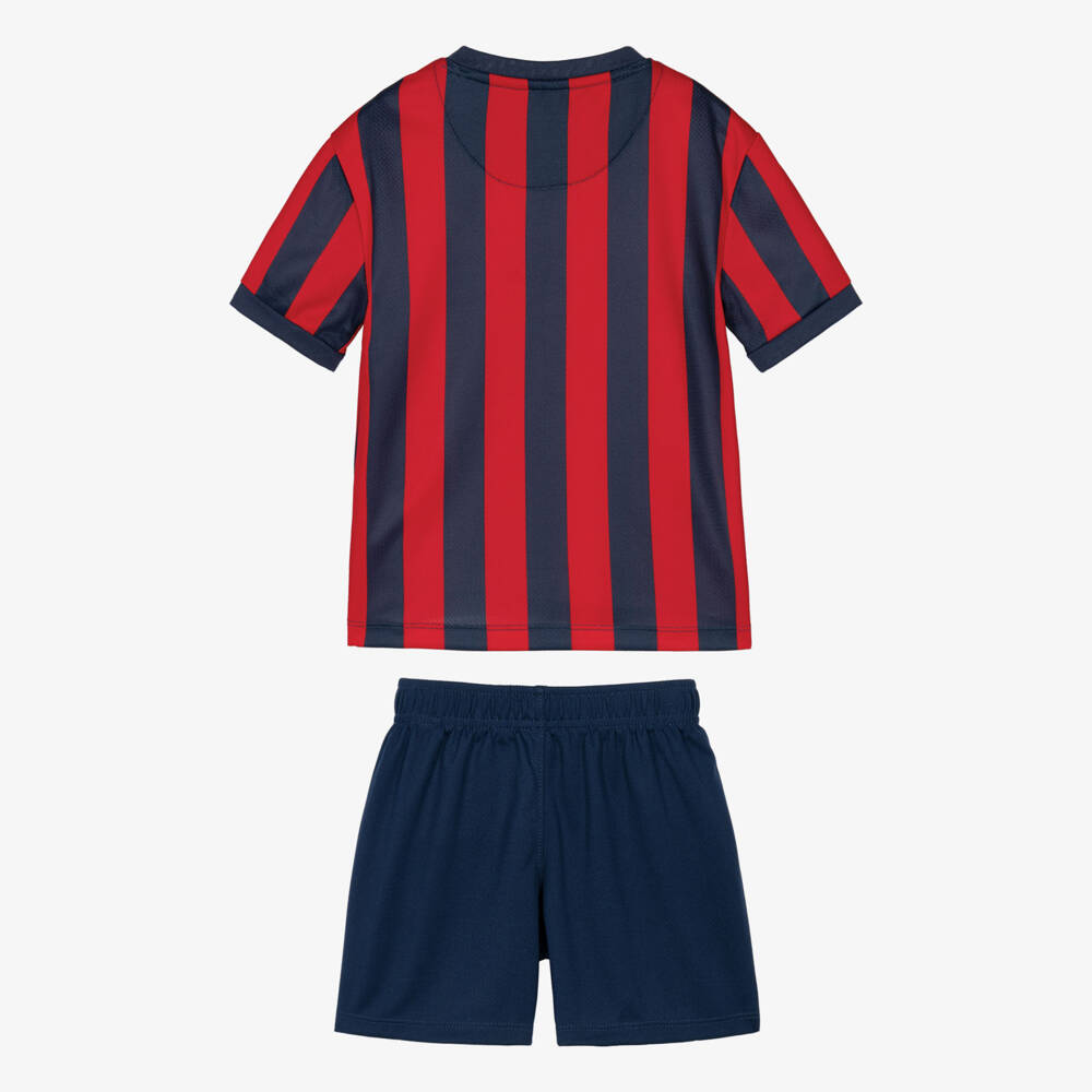 Nike-Boys Red & Navy Blue Goal Mode Shorts Set | Childrensalon Outlet
