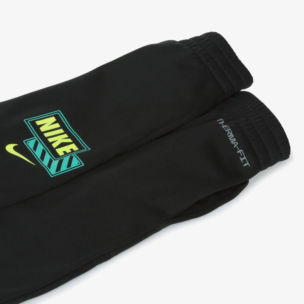 نايك-بدلة رياضية جيرسي لون أسود وأزرق رويال للأولاد | Childrensalon Outlet