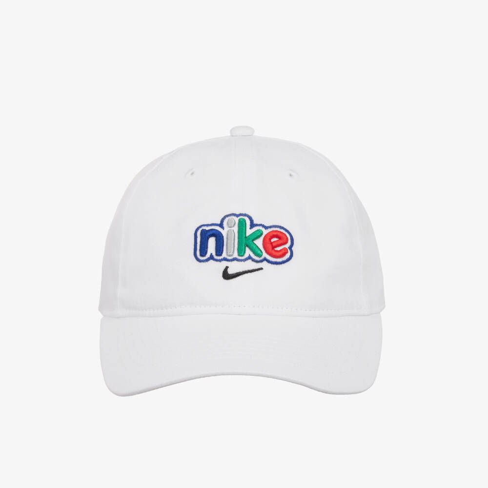 Nike-Boys White Emblem Cotton Hat | Childrensalon Outlet