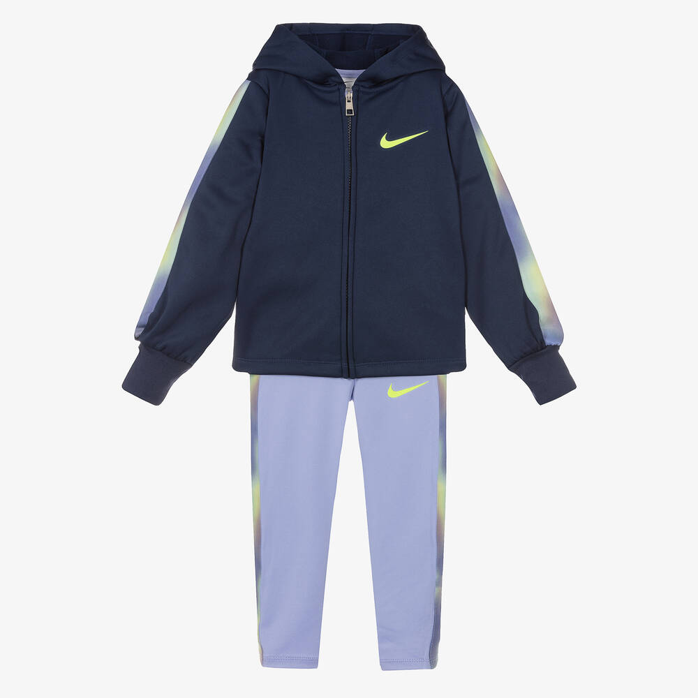Nike - طقم ليقنز  لون كحلي وبنفسجي للبنات | Childrensalon
