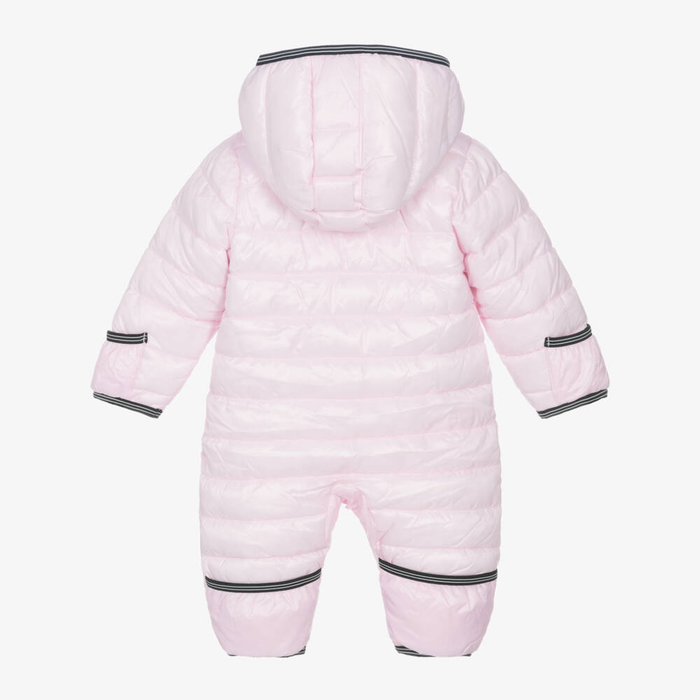 Nike-Girls Cozy Pink Logo Snowsuit | Childrensalon Outlet