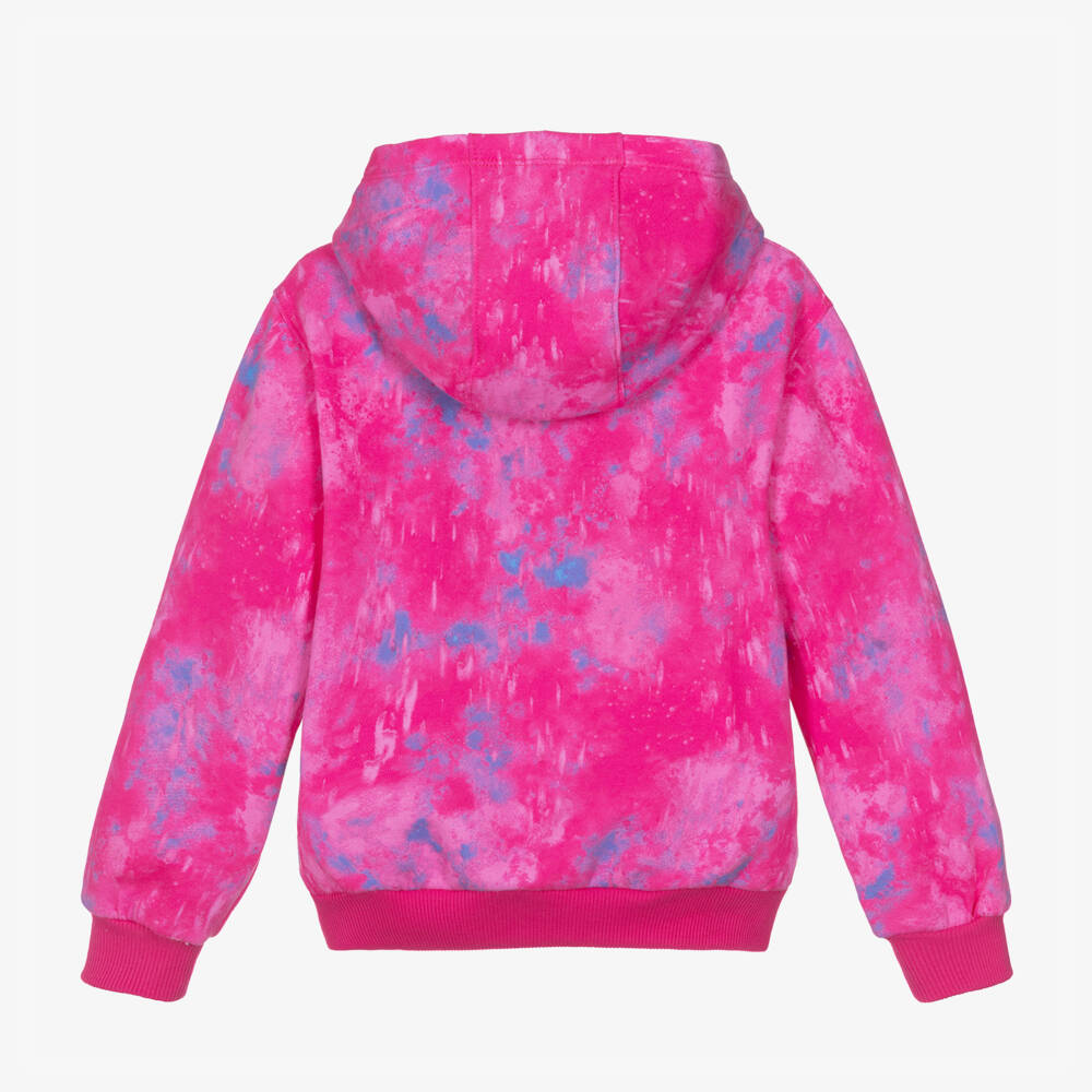 Nike-Girls Fuchsia Tie-Dye Hoodie | Childrensalon Outlet