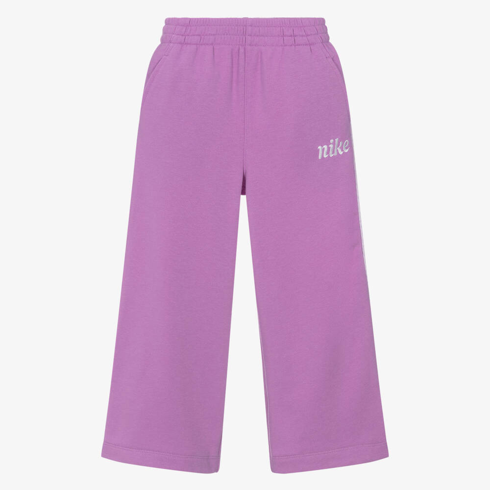 Nike-Girls Lavender Cozy Wide-Leg Pants | Childrensalon Outlet