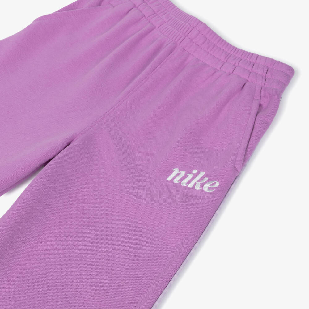 Nike-Girls Lavender Cozy Wide-Leg Pants | Childrensalon Outlet