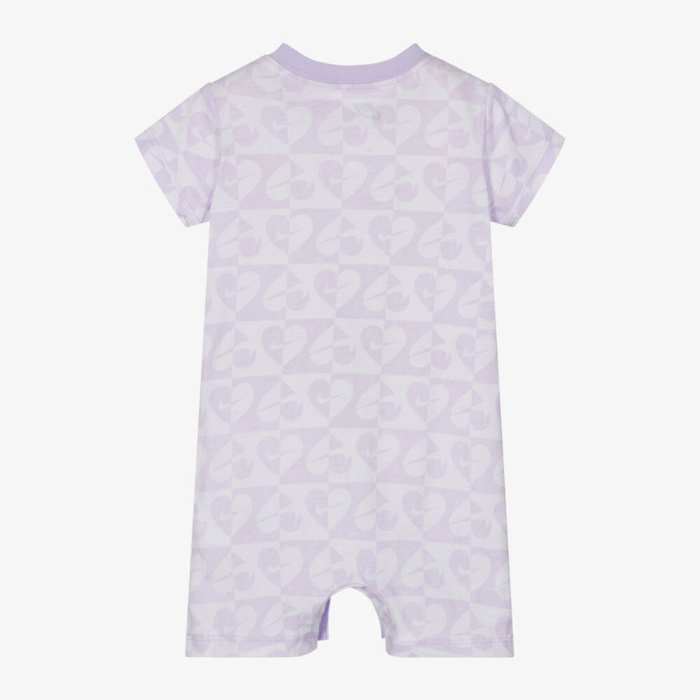 Nike-Girls Lilac Cotton Playsuit | Childrensalon Outlet