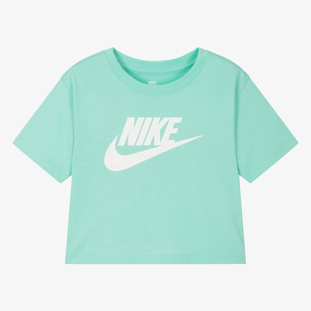 Nike - تيشيرت قطن جيرسي لون أخضر للبنات | Childrensalon