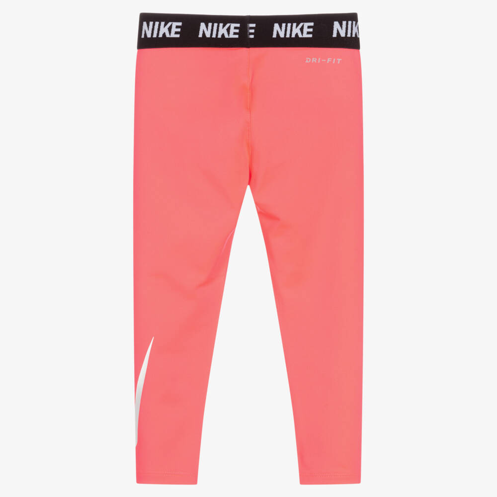 Nike-Girls Pink Dri Fit Leggings | Childrensalon Outlet