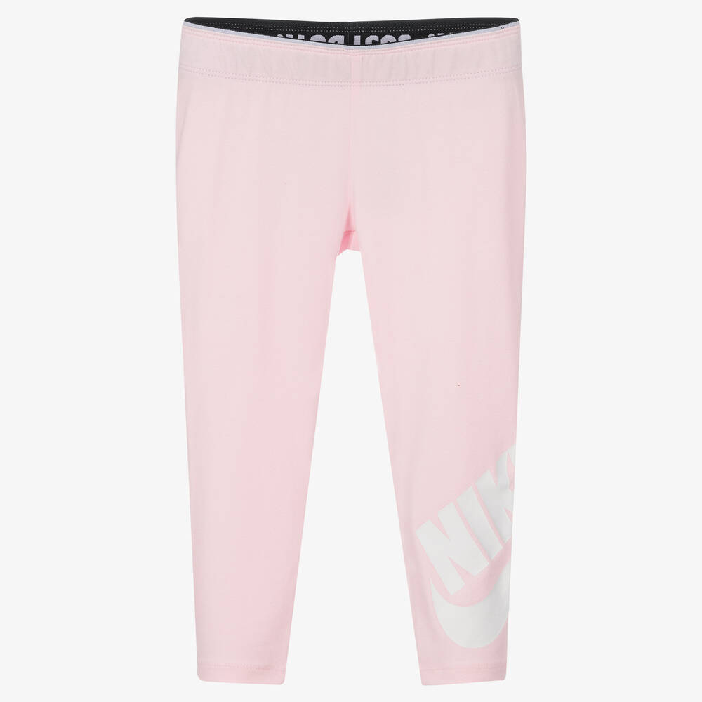 Nike - Girls Pink Logo Leggings