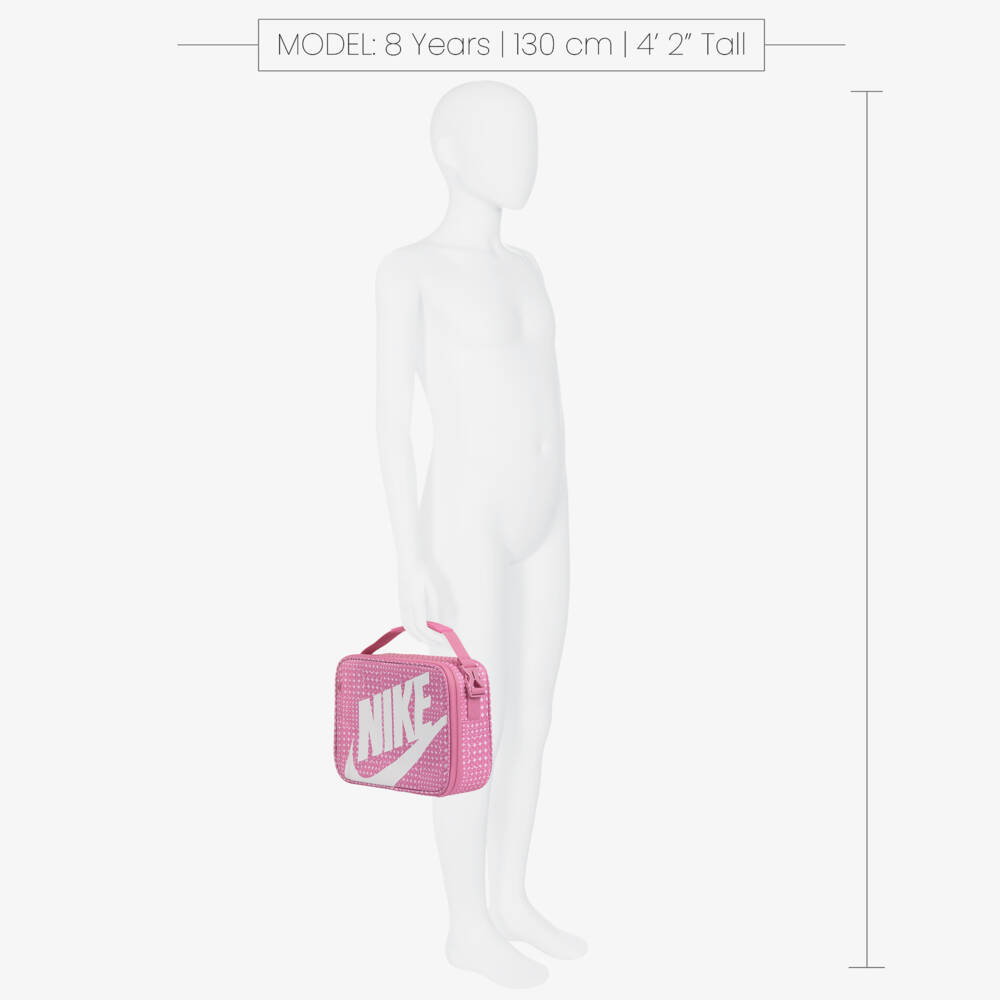 Nike-Girls Pink Lunch Bag with Swoosh Logos (26cm) | Childrensalon Outlet