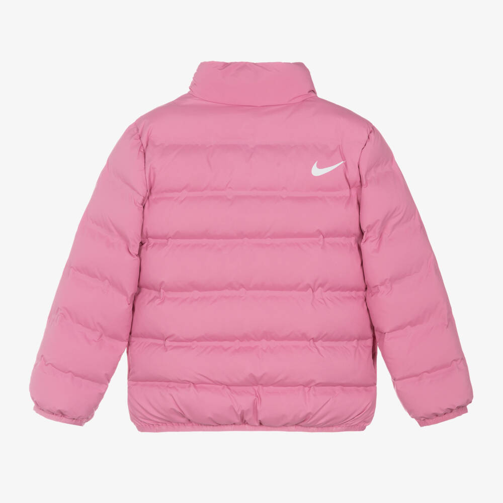 Nike-Girls Pink Quilted Jacket | Childrensalon Outlet