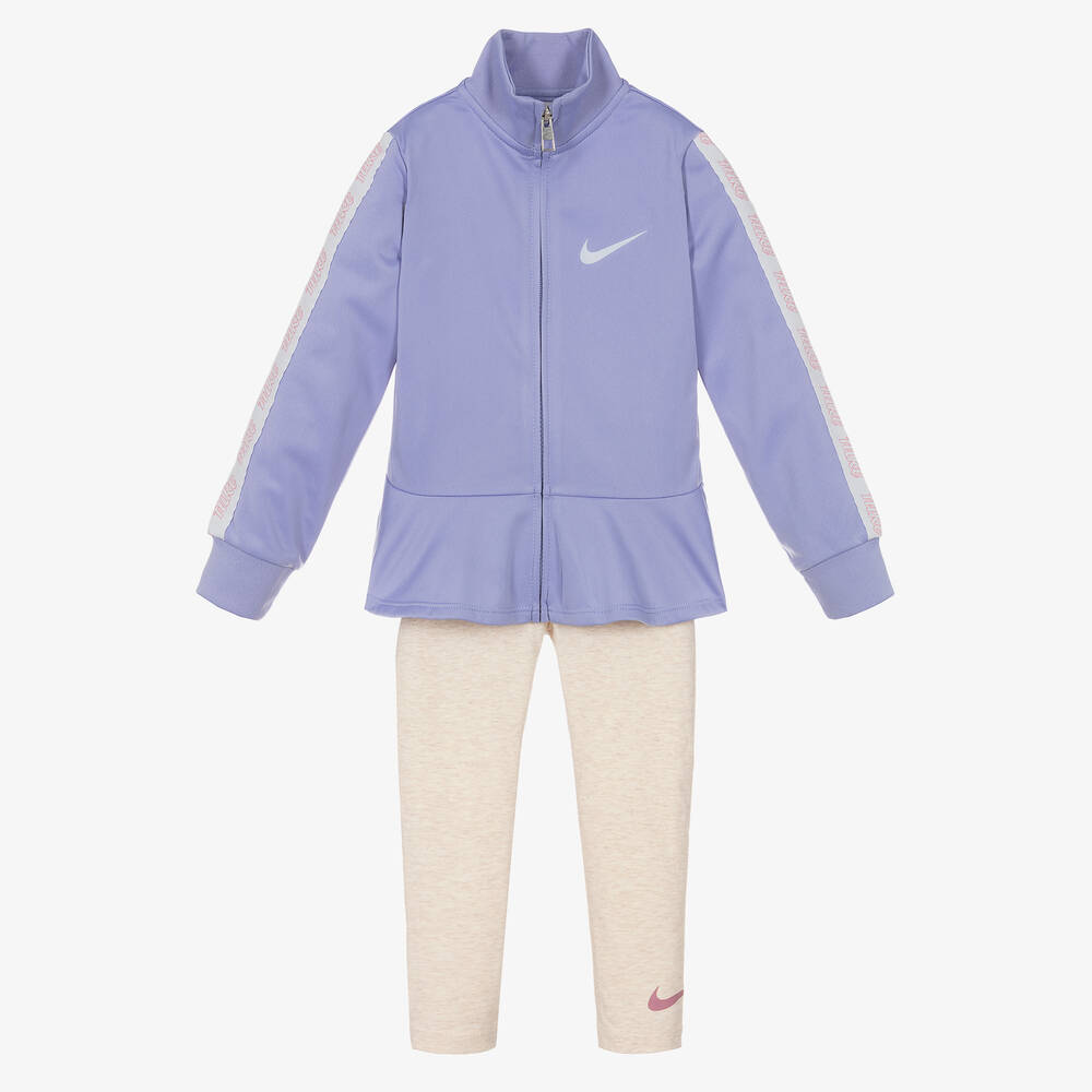 Nike - Фиолетовая куртка и кремовые легинсы для девочек | Childrensalon